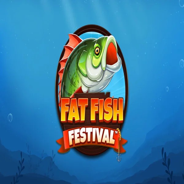 Fat Fish Festival slot logo by Wishbone Games at Blazing Wildz Casino